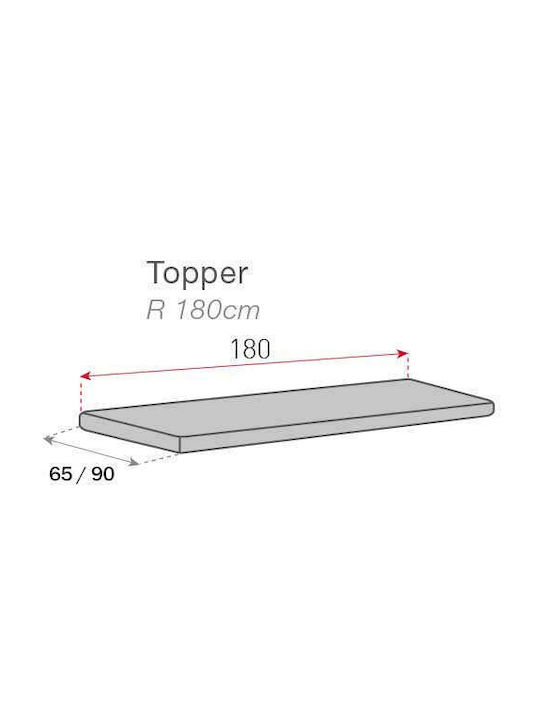 Sofazip Topper Impermeabil Husă Elastică Canapea cu trei locuri Dark Gray 90x160cm 1buc SZTOPGRIINC