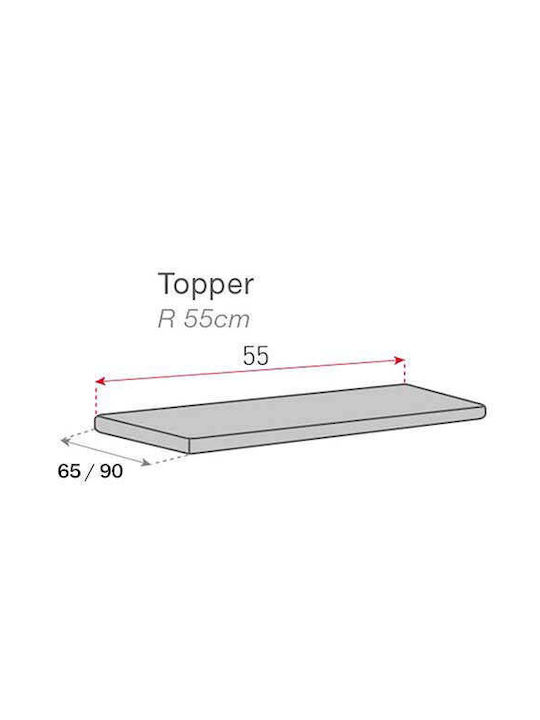 Sofazip Topper Водоустойчив Еластичен Калъф За 3-местен диван Brown 90x160см 1бр SZTOPMARO