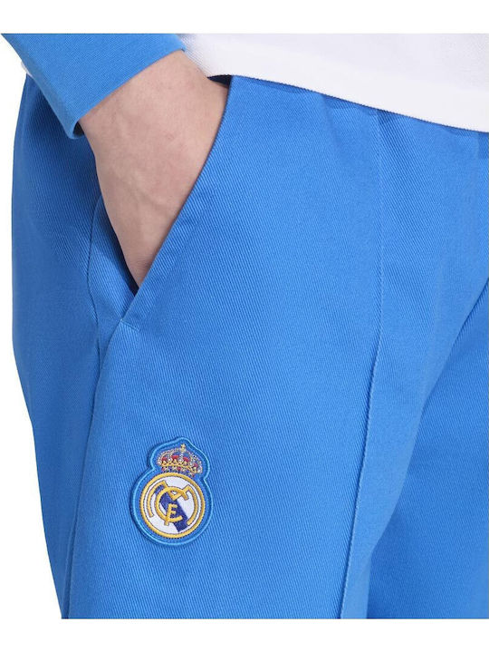 Real Madrid Football Sweatpants with Elastic Light Blue