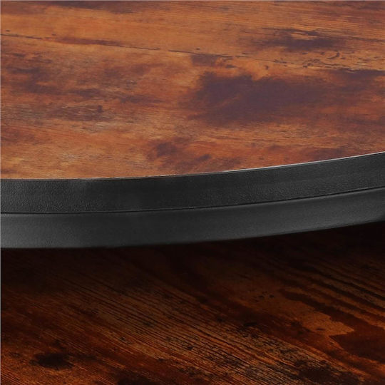 Round Metal Zigon Set Brown 2 Pieces W70xL70xH47cm