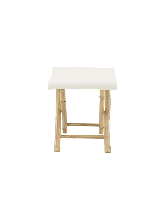 Taburet Din Lemn Pentru Exterior Alb