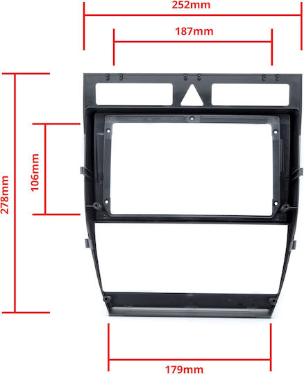 Einparts Πρόσοψη 2 Din για Audi A6 2000 2006