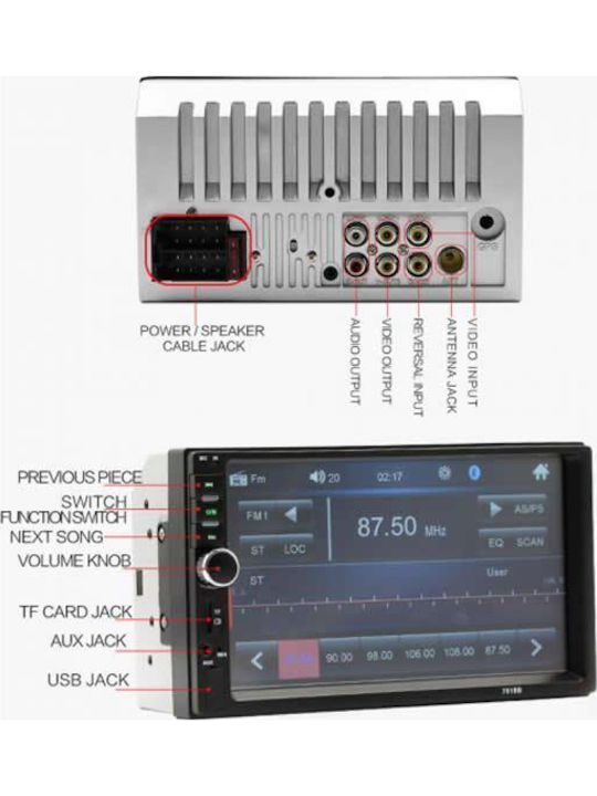 Auto Mp3/mp5 Player Idealstore Supports Mini Sd Usb Frequency 20hz 20khz Bluetooth Aux Input 2 Din Impedance 4-8 Ohm Subwoofer Output Reverse Camera Input Microphone Remote Control Wiring Included