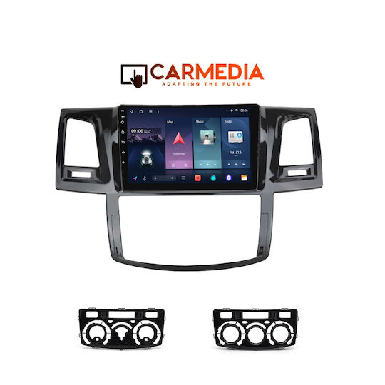 Carmedia Car Audio System for Toyota Hilux 2005-2011 with A/C Bluetooth USB WiFi GPS Apple CarPlay Android Auto with 9" Touch Screen