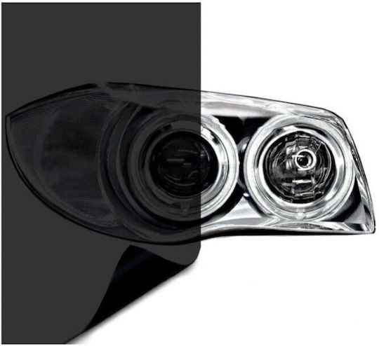Idealstore Rulou de Film Fumuriu Negru Întunecat Faruri Stopuri Dimensiuni 60cm X 10m Protecție Împotriva Substanțelor Chimice Radiațiilor UV Condițiilor Meteo Extreme Reduce Riscul Îngălbenirii Crăpării