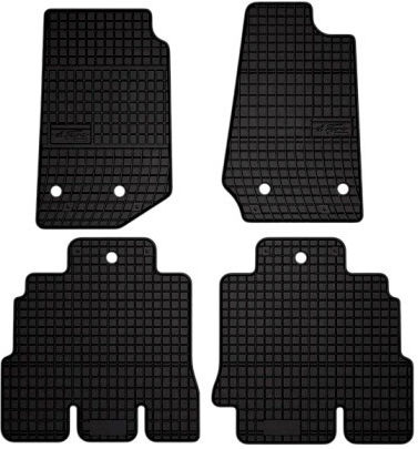 Frogum Σετ Μπροστινά και Πίσω Πατάκια 4τμχ για Jeep Wrangler 2017 Μαύρα