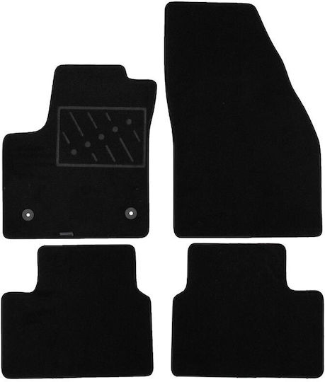 Lampa Set of Front and Rear Mats 4pcs for Fiat Bravo Lancia Delta 2007-2015 Black