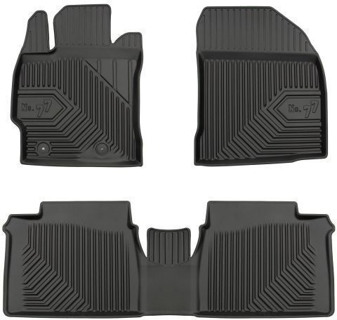 Frogum Set of Front and Rear Mats 3pcs for Toyota Corolla 2013-2019 Black