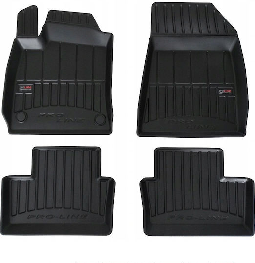 Frogum Set of Front and Rear Mats 4pcs Tray Type for Renault Clio 2019 Black