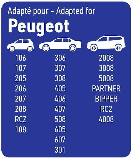 3Lines Satz Vorder- und Hintermatten 4Stück aus Teppichboden für Peugeot 106 Schwarz