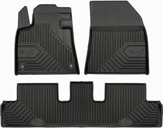 Frogum Set of Front and Rear Mats 3pcs for Citroen C4 / SpaceTourer 2013-2019 Black