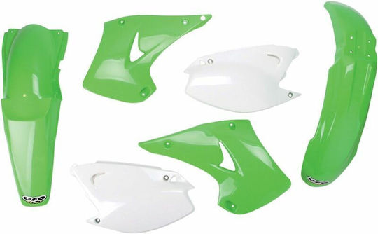 UFO Σετ Πλαστικά Μοτοσυκλέτας για Kawasaki KX Πράσινο
