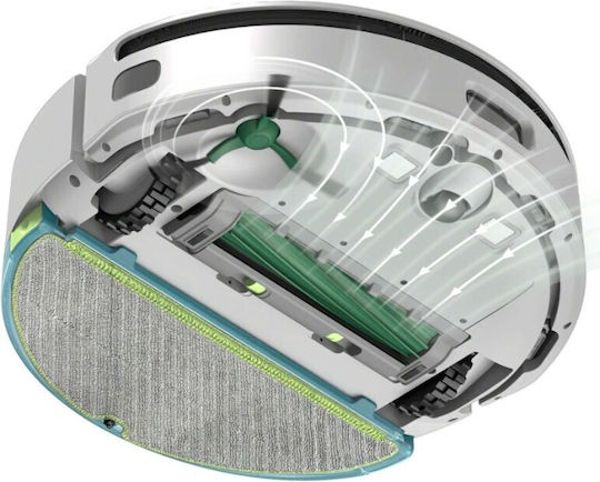 iRobot Roomba Combo 205 DustCompactor Robot Vacuum Cleaner with Laser Mapping and 2000Pa Suction Power White