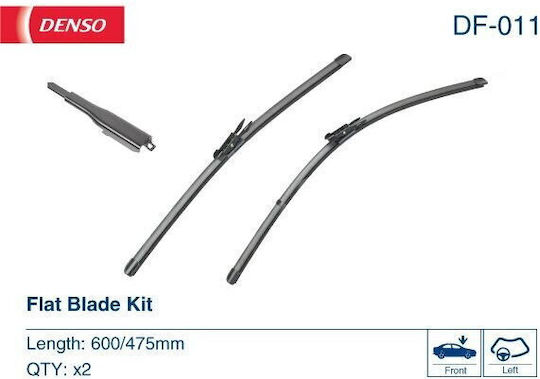 Lamele Ștergătoare Auto Denso Front Wiper Blade Jointless Spoiler 600/475mm Mercedes A W176 B W246 Cla C117 Gla X156 Audi A3 Bmw 3 E90
