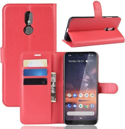 Δυνατότητα Book Δερματίνης Κόκκινο (Nokia 3.2)