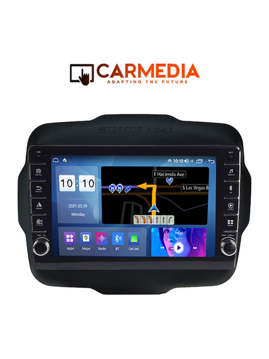 Carmedia Car Audio System for Jeep Renegade 2014 (Bluetooth/USB/WiFi/GPS/Apple-Carplay/Android-Auto) with Touch Screen 9"