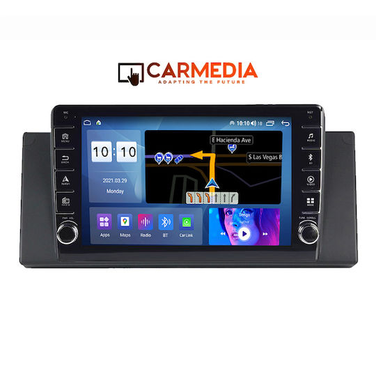 Carmedia Ηχοσύστημα Αυτοκινήτου για BMW Σειρά 5 (E39) / X5 (E53) 1999-2006 (Bluetooth/USB/WiFi/GPS/Apple-Carplay/Android-Auto) με Οθόνη Αφής 9"