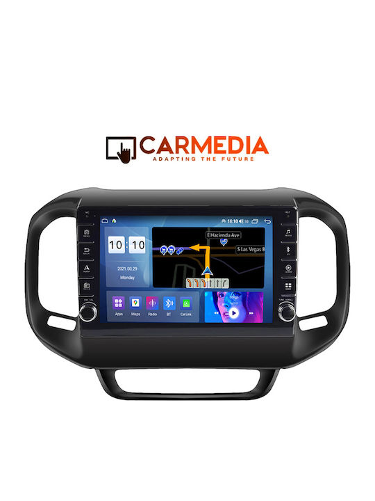Carmedia Car Audio System for Fiat Toro 2017-2021 (Bluetooth/USB/WiFi/GPS/Apple-Carplay/Android-Auto) with Touch Screen 9"