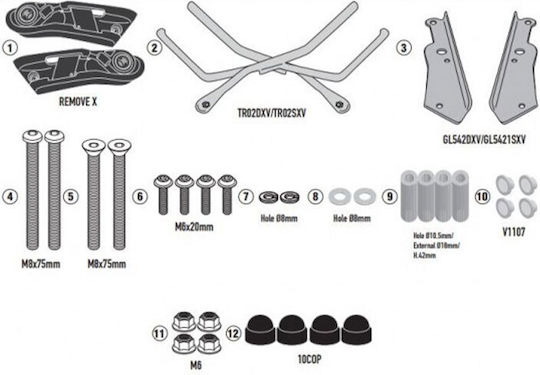Givi Side Mounts for Yamaha Tracer 700