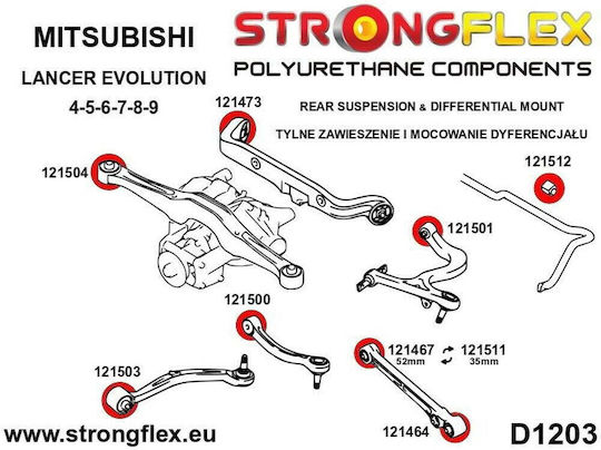 Strongflex Bushes for Mitsubishi Lancer 126144B