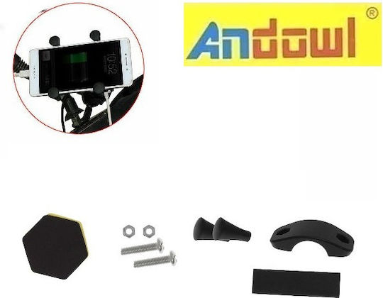 Andowl JC-08 Suport Telefon Mobil Moto Cu Braț Reglabil Pentru Volan și Încărcător