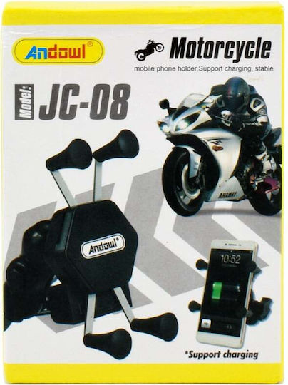 Andowl JC-08 Suport Telefon Mobil Moto Cu Braț Reglabil Pentru Volan și Încărcător