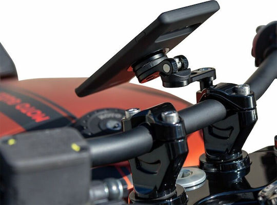 SP Connect Bar Clamp Mount Pro Βάση Κινητού Μοτοσυκλέτας με Κλιπ για το Τιμόνι Αντικραδασμική CNC Βάση Καβαλέτου