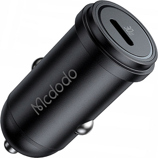 Mcdodo Cc-7491 Auto-Ladegerät 30W 5A Schnellladen mit einer Buchse 1xType-C Schwarz Farbe
