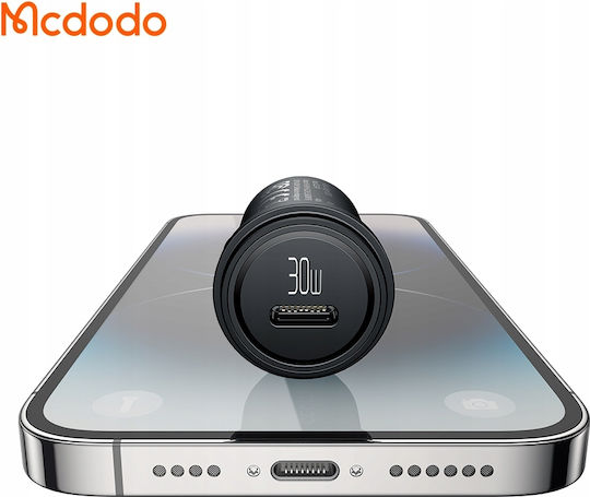 Mcdodo Cc-7491 Auto-Ladegerät 30W 5A Schnellladen mit einer Buchse 1xType-C Schwarz Farbe