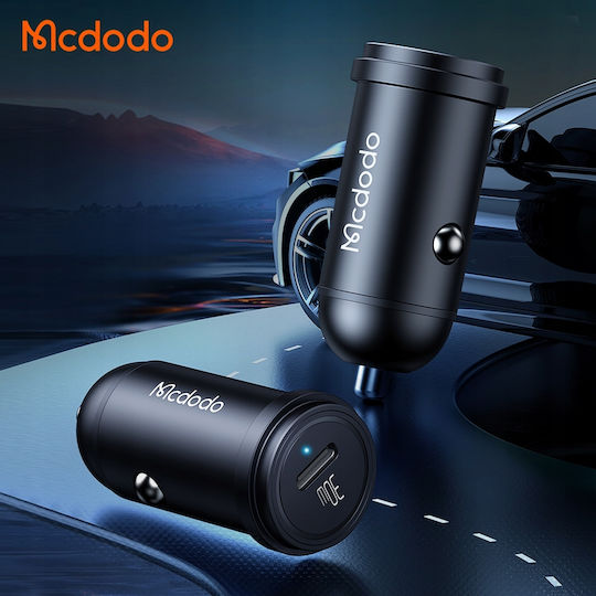 Mcdodo Cc-7491 Auto-Ladegerät 30W 5A Schnellladen mit einer Buchse 1xType-C Schwarz Farbe
