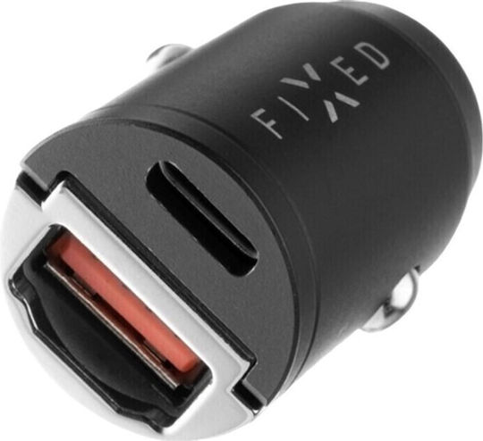 Fixed Auto-Ladegerät 30W mit einer Buchse 1xUSB-A Schwarze Farbe