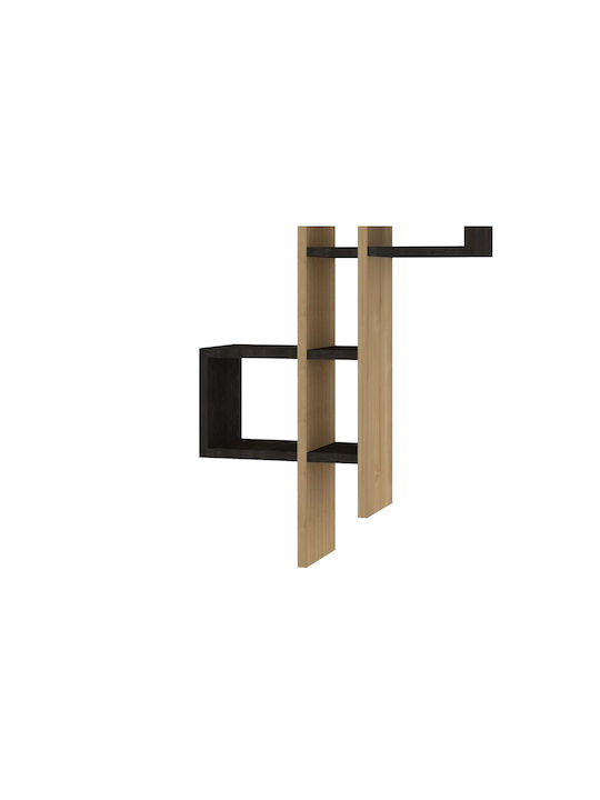 Shelf Wall Emse Oak-anthracite 53.8x19.6x108cm