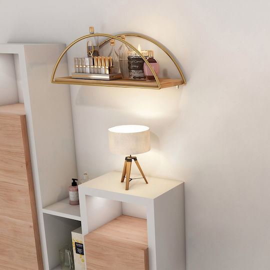 Wall Shelf Dekoratif Gold-Brown 45x15x18cm