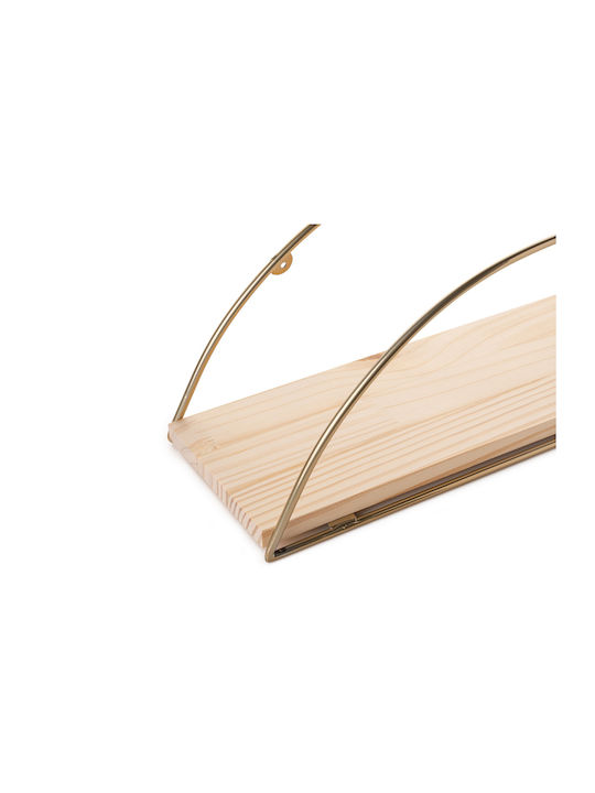 Ράφι Τοίχου Dekoratif Gold-brown 45x15x18εκ.