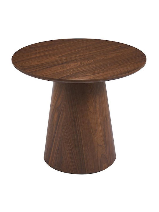 Round Side Coffee Table Tango Wooden Brown W60xL60xH48cm