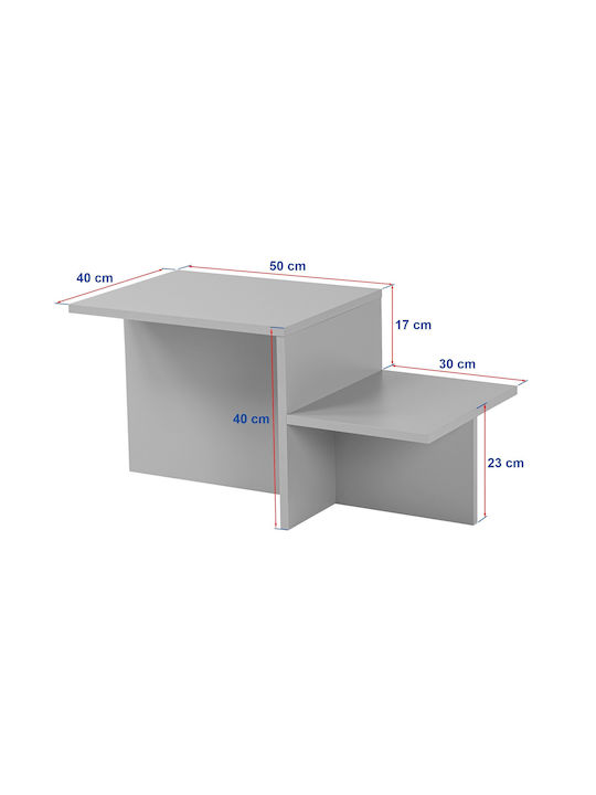 Rectangular Central Coffee Table Harmony Wooden Pine M80xL40xH40cm