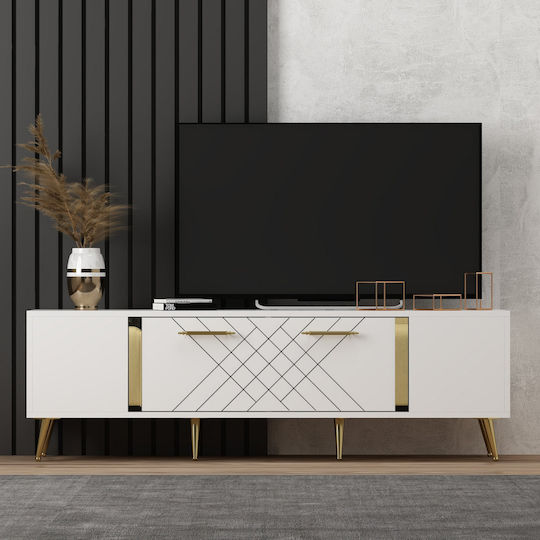 Detas Επιδαπέδιο White-gold 150x35x48.2εκ. Detas Επιδαπέδιο White-gold 150x35x48.2εκ.
