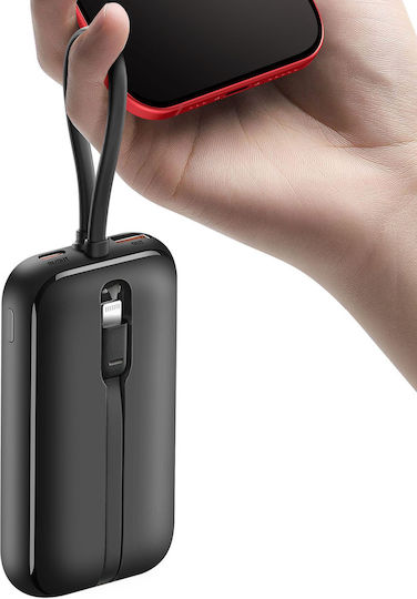 Swissten Voltbox Power Bank 10000mAh 35W με Θύρα USB-A και Θύρα USB-C Power Delivery Μαύρο