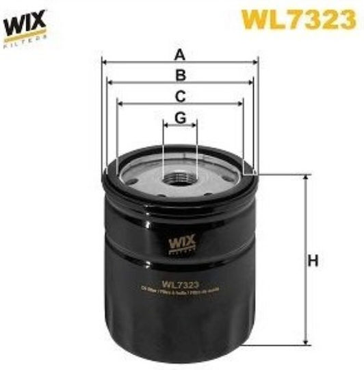 Wix Filters Φίλτρο Λαδιού Αυτοκινήτου για Ford