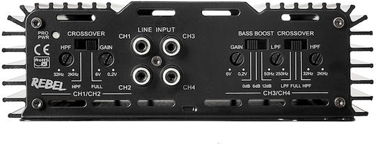 Bass Habit Car Audio Amplifier 4 Channels (A/B Class)