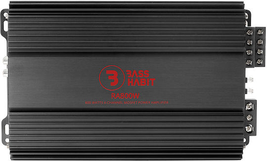 Bass Habit Car Audio Amplifier 4 Channels (A/B Class)