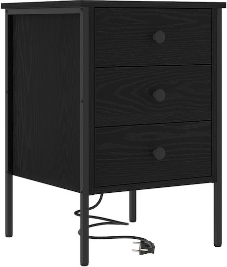 Nachttisch Black oak 42x41x61cm