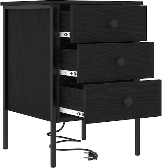 Nachttisch Black oak 42x41x61cm