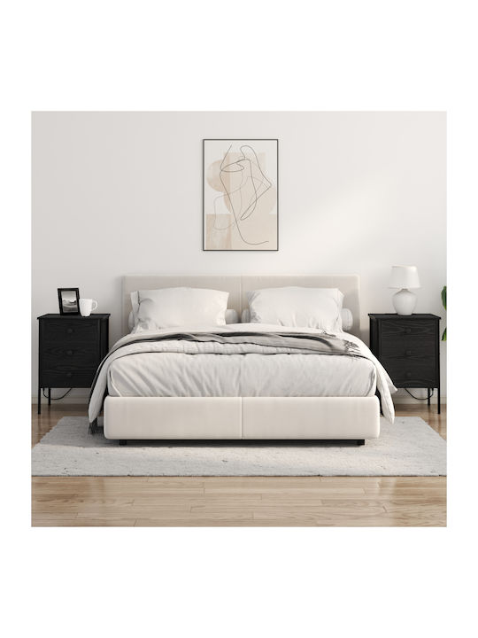 Nachttisch Black oak 42x41x61cm