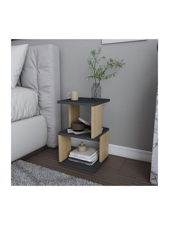 Nachttisch Carter Schwarz 29.6x29.6x49.4cm