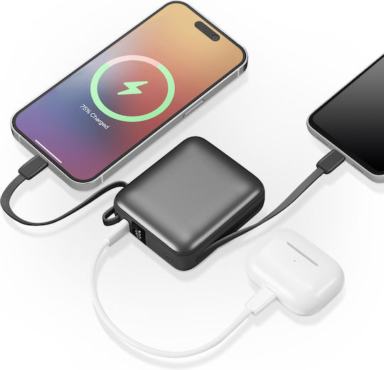 Akashi Baterie Externă 10000mAh 22.5W Cu Port De Ieșire USB-C Power Delivery Gri