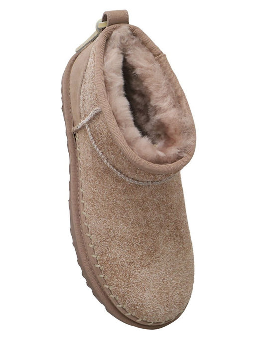 Classic Ultra Mini Leder Stiefeletten Damen Braun