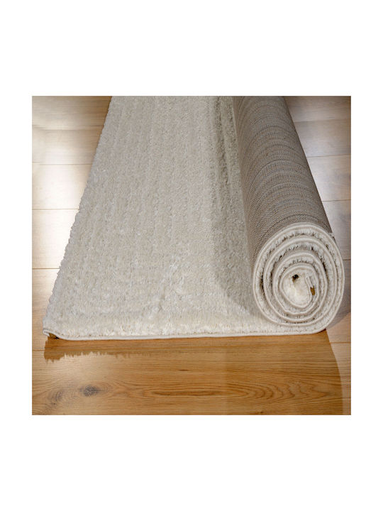 Tzikas Carpets 72970-weiß Teppich Rechteckig Synthetisch,Polyester/Cotton/Leather White, Cream