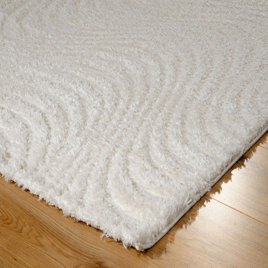 Tzikas Carpets Queen Χαλί Ορθογώνιο Λευκό, Κρέμ 160x230cm