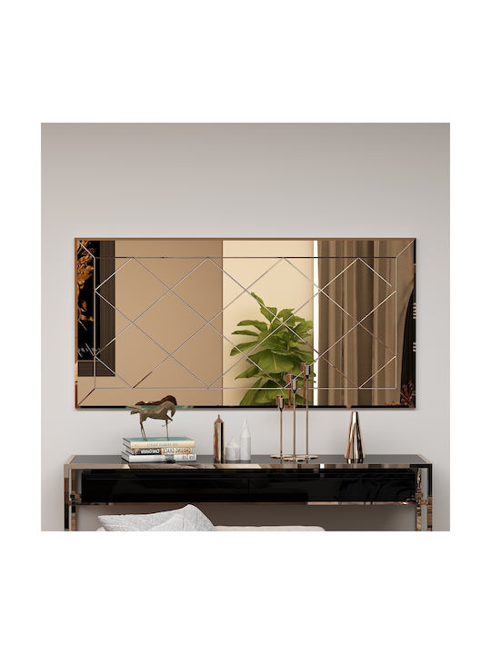 Oglindă de perete Zeora 116sam1165 60x2.2x120cm Bronz Hanah Home MDF